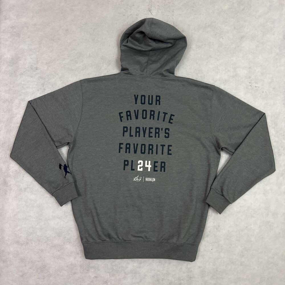 Ken Griffey Jr Hoodie M Gray Your Favorite Player Bubble Gum Gold #24 The Kid - Picture 4 of 15